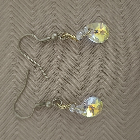 New Swarovski ordered Crystal earrings wire-wrapped - Picture 2 of 7